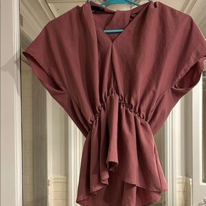 Francesca's Collections Dusty Rose Blouse